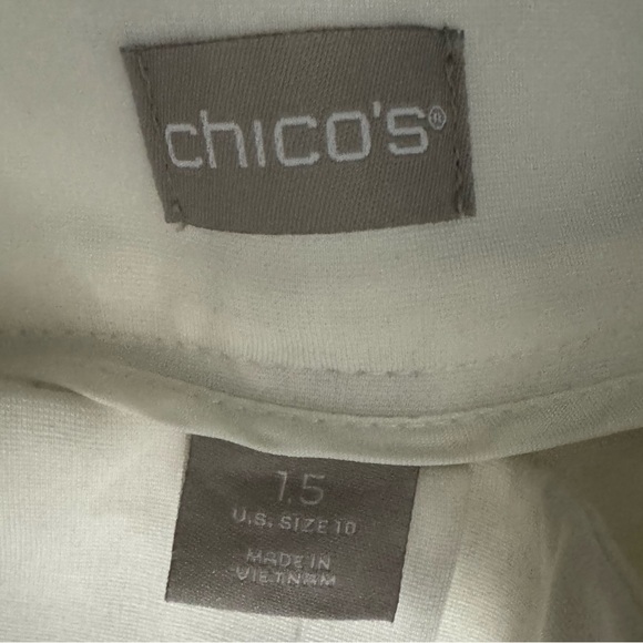Chico’s White Seasonless Ponte Ankle Pants Size 10 - Picture 3 of 5